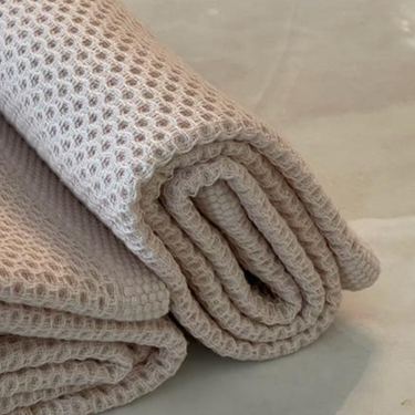 Travel Towel Set - Lightweight Honeycomb Weave Cotton - Pack of 2